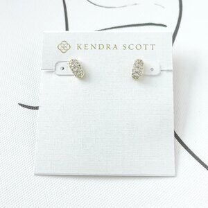 ✨Kendra Scott✨ Grayson Gold Stud Earrings White Crystal